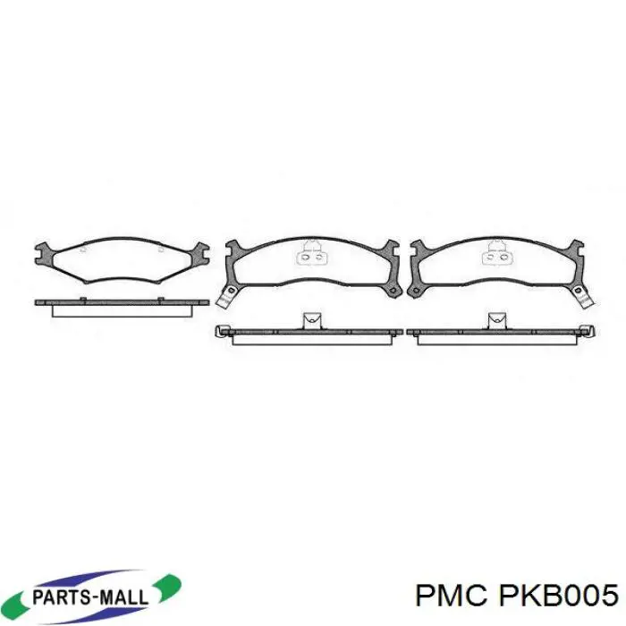PKB005 Parts-Mall Передні гальмівні колодки