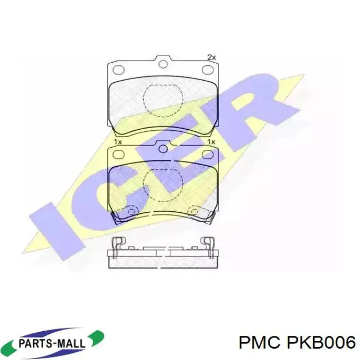 Купити PKB006 Parts-Mall Колодки гальмівні передні, дискові