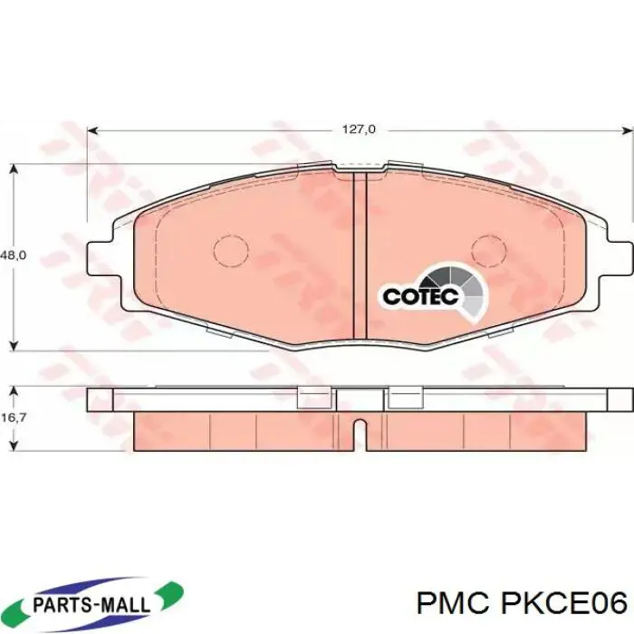 Передні тормозні колодки PKCE06 Parts-Mall