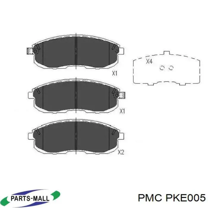 PKE005 Parts-Mall Передні гальмівні колодки