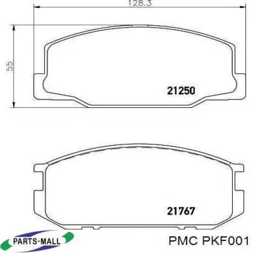 Передні тормозні колодки PKF001 Parts-Mall