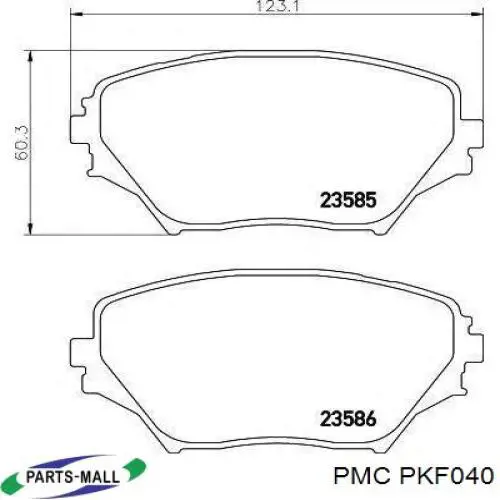 Купити PKF040 Parts-Mall Колодки гальмівні передні, дискові