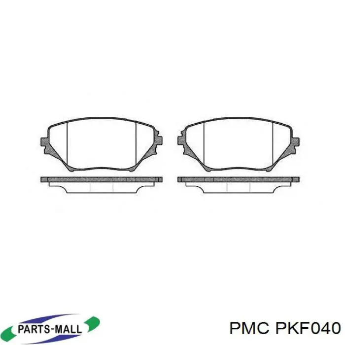 Колодки гальмівні передні, дискові PKF040 Parts-Mall