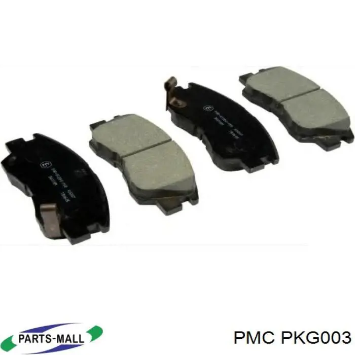 PKG003 Parts-Mall колодки гальмівні передні, дискові
