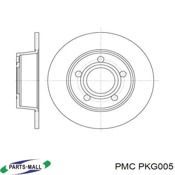 Гальмівні колодки Parts-Mall PKG005 ціна, від 26.10 USD