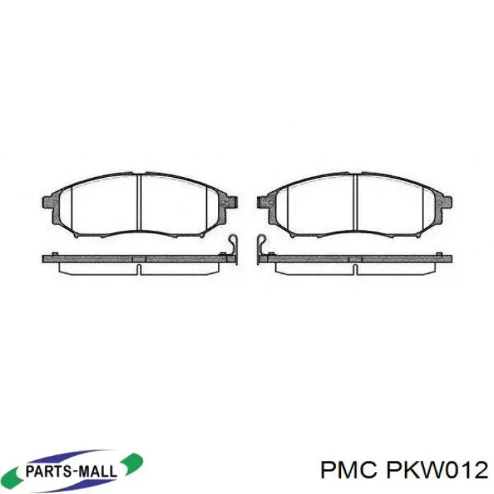 Купити PKW012 Parts-Mall Колодки гальмівні передні, дискові