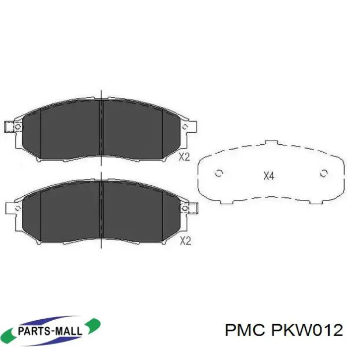 PKW012 Parts-Mall Передні гальмівні колодки