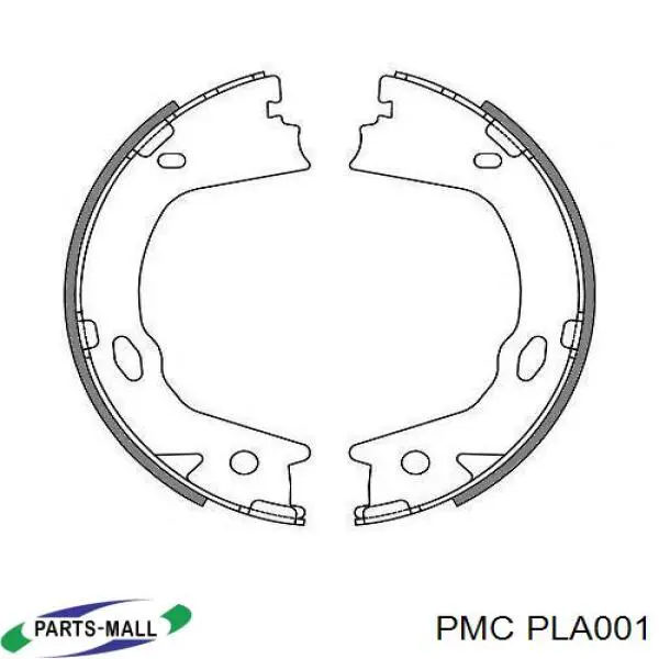 Колодки гальмові задні, барабанні Parts-Mall PLA001 ціна, від 15.96 USD