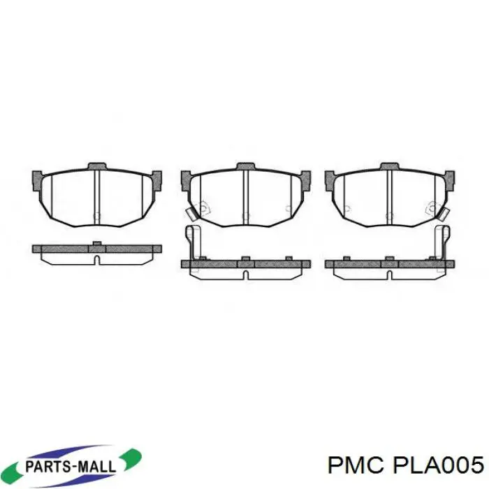 Купити PLA005 Parts-Mall Колодки гальмові задні, барабанні