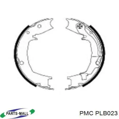 PLB023 Parts-Mall колодки ручника/стоянкового гальма
