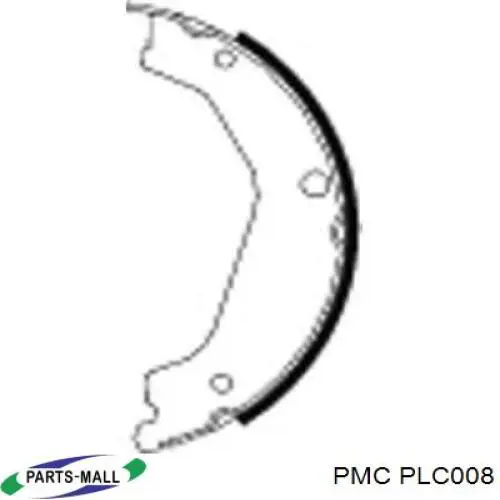 Купити PLC008 Parts-Mall Колодки гальмові задні, барабанні