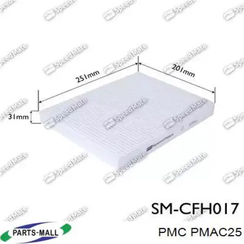 Фільтр повітряний обігрівача Parts-Mall PMAC25 ціна, від 5.40 USD