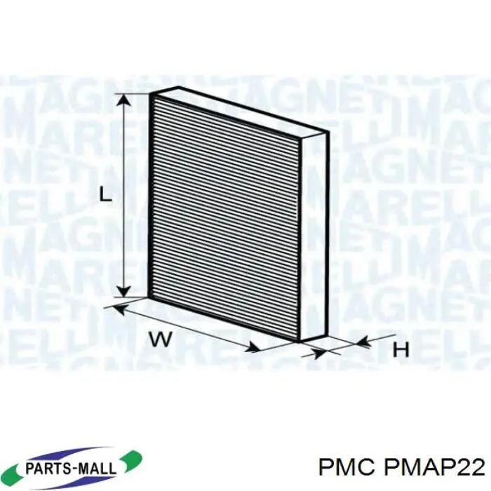 Повітряний фільтр салону Parts-Mall PMAP22