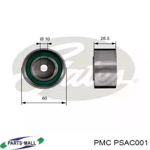 Ролик ременя ГРМ, паразитний PSAC001 Parts-Mall