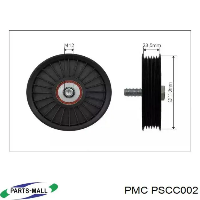 PSCC002 Parts-Mall ролик приводного ременя, паразитний