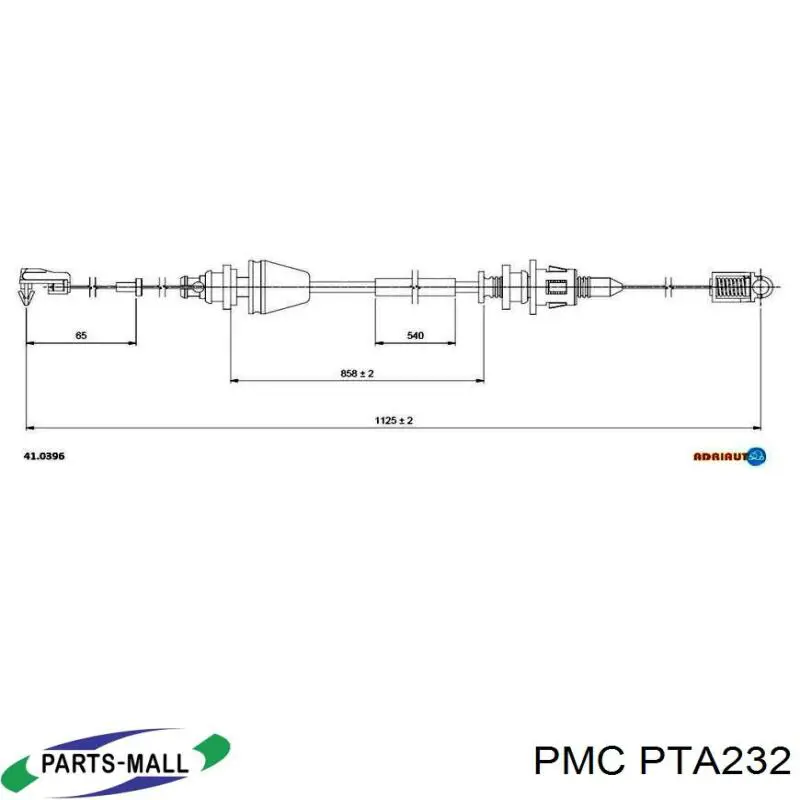 PTA232 Parts-Mall трос газу