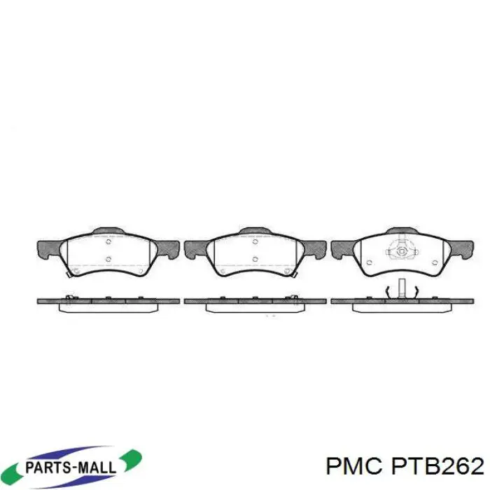 Трос ручного гальма задній, лівий PTB262 Parts-Mall
