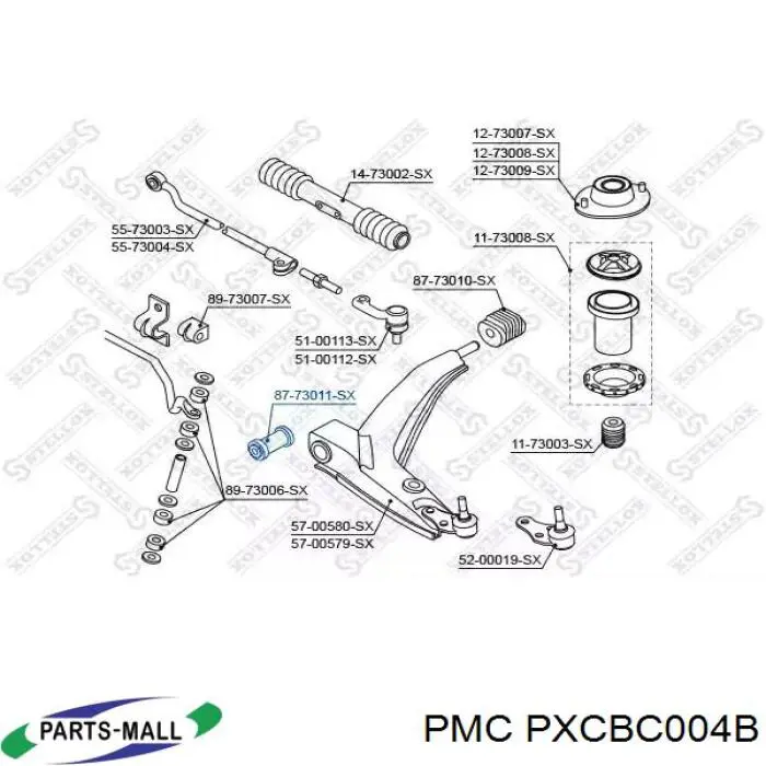Купити PXCBC004B Parts-Mall Сайлентблок передньої підвіски