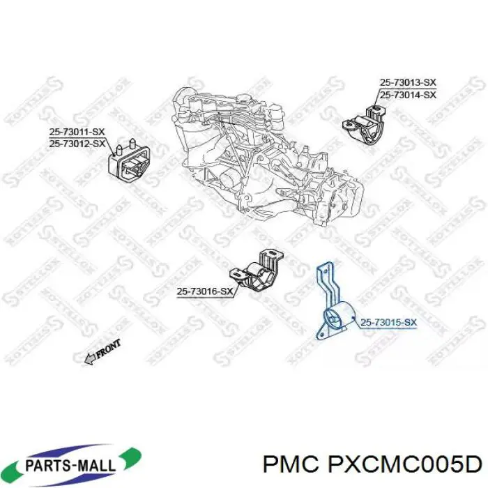 PXCMC005D Parts-Mall Ліва опора двигуна