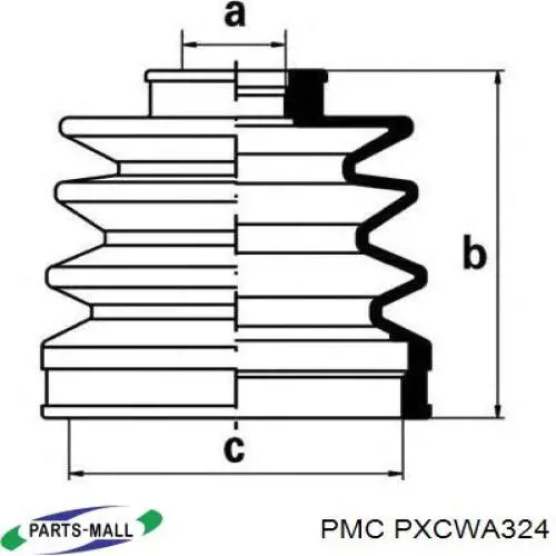 Пильник ШРУСа зовнішній PXCWA324 Parts-Mall