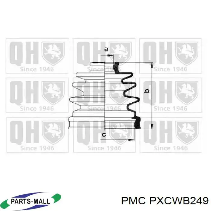 Пильник ШРУСа зовнішній PXCWB249 Parts-Mall