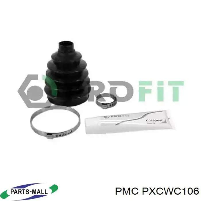 PXCWC106 Parts-Mall Пильник ШРКШ внутрішній, передній півосі