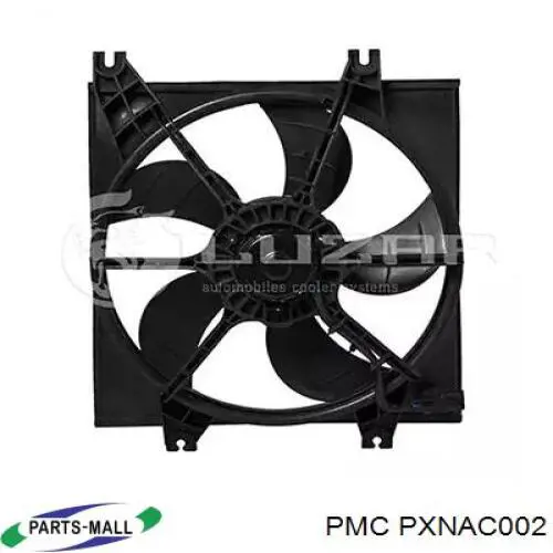 PXNAC002 Parts-Mall дифузор радіатора охолодження, в зборі з двигуном і крильчаткою