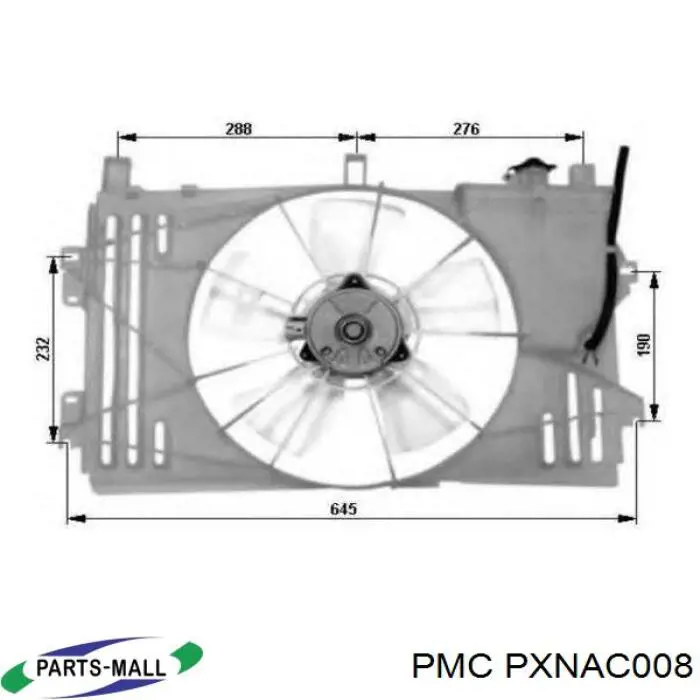 Радіатор кондиціонера PXNAC008 Parts-Mall