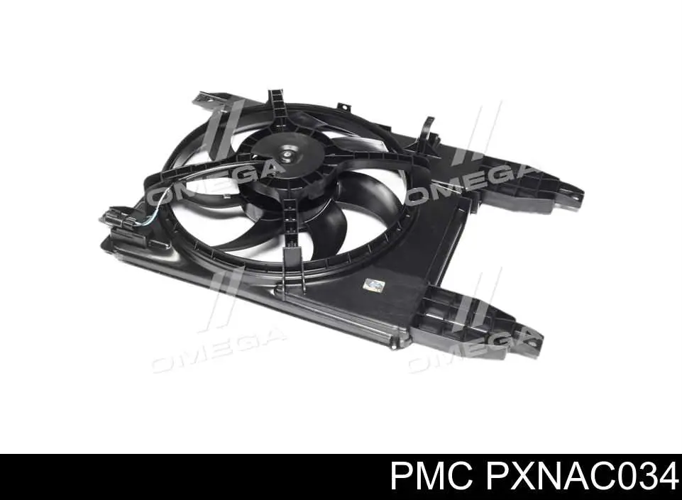 PXNAC034 Parts-Mall дифузор радіатора охолодження, в зборі з двигуном і крильчаткою
