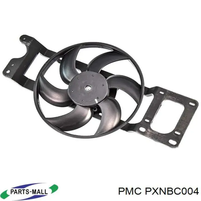 PXNBC004 Parts-Mall Дифузор радіатора кондиціонера, в зборі з крильчаткою і двигуном