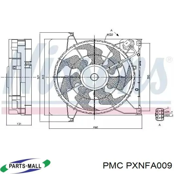 Вискомуфта вентилятора PXNFA009 Parts-Mall
