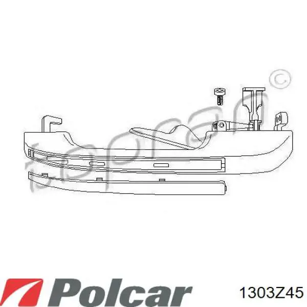 Ручка задньої двері зовнішня ліва 1303Z45 Polcar