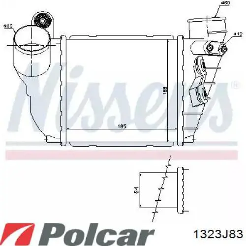 1323J83 Polcar Охолоджувач наддувочного повітря