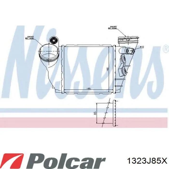 1323J85X Polcar радіатор интеркуллера