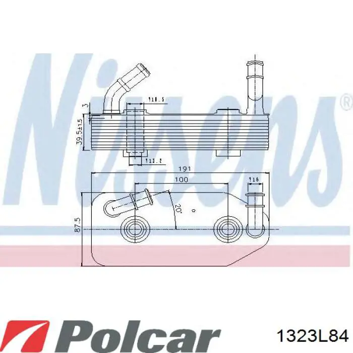 Радіатор охолодження, АКПП 1323L84 Polcar