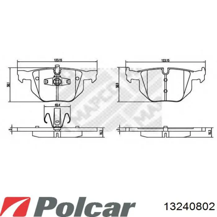 13240802 Polcar Радіатор охолодження двигуна