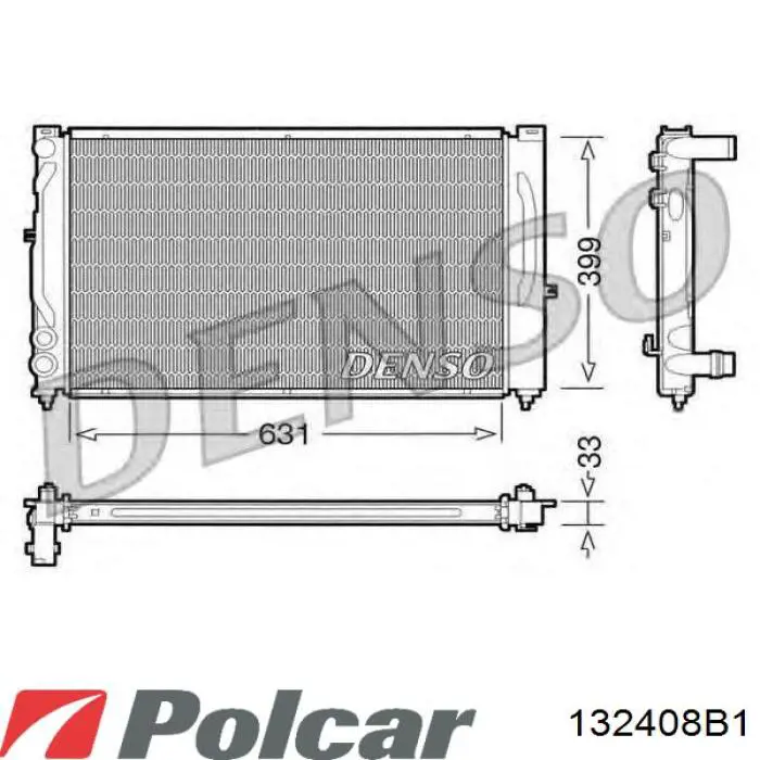 Радіатор 132408B1 Polcar