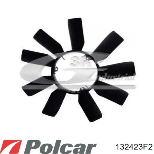 Вентилятор/крильчатка радіатора охолодження Polcar 132423F2 ціна, від 14.77 USD