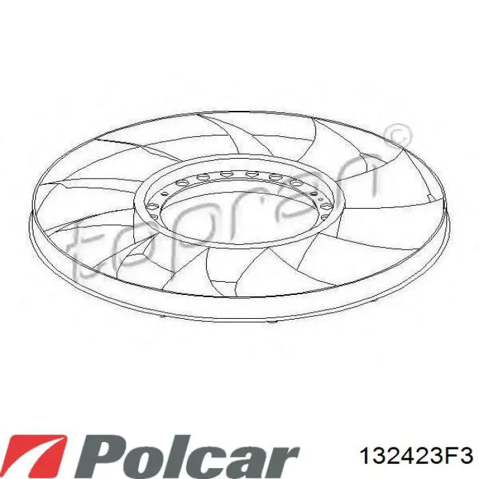 Купити 132423F3 Polcar Вентилятор/крильчатка радіатора охолодження