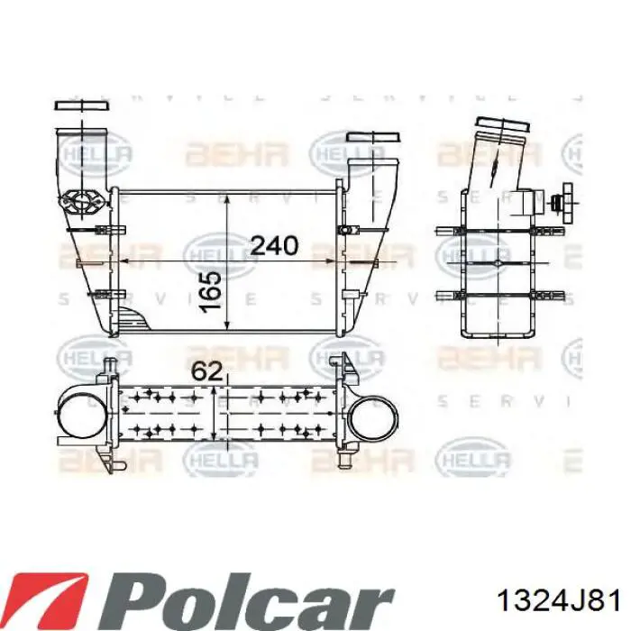 1324J81 Polcar Охолоджувач наддувочного повітря