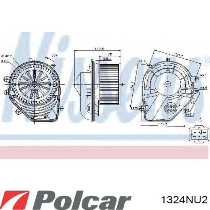 1324NU2 Polcar Електромотор пічки