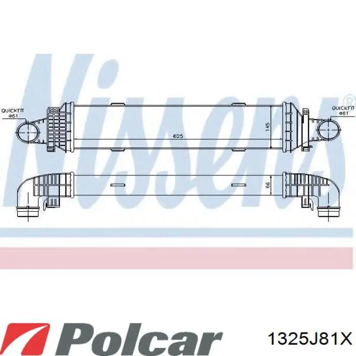 1325J81X Polcar радіатор интеркуллера