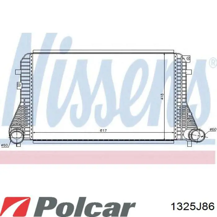 Інтеркулер 1325J86 Polcar