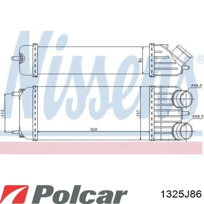 Система охолодження наддувочного повітря Polcar 1325J86 ціна, від 50.67 USD
