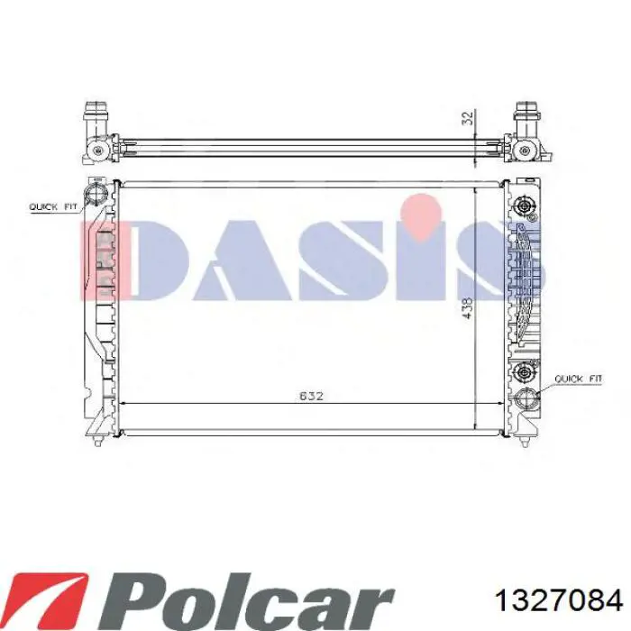 Радіатор 1327084 Polcar