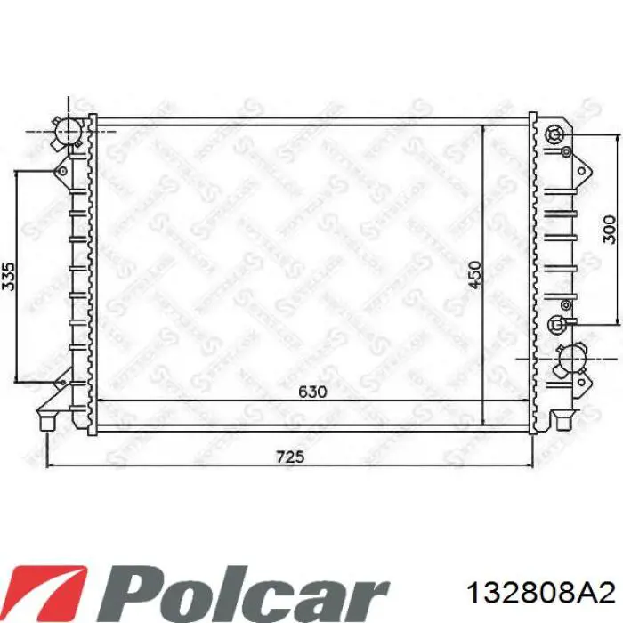 Купити 132808A2 Polcar Радіатор двигуна