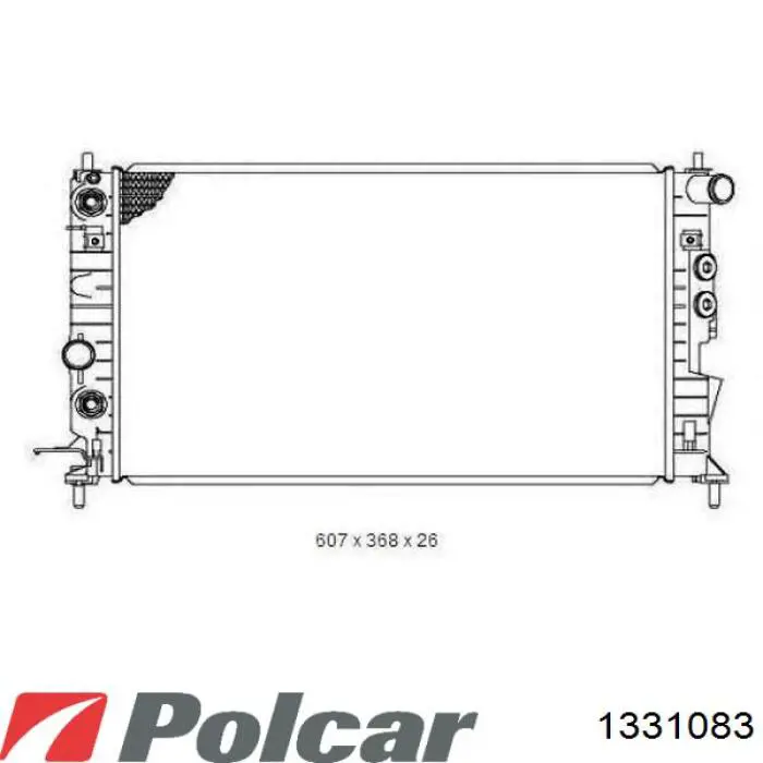 1331083 Polcar радіатор охолодження двигуна