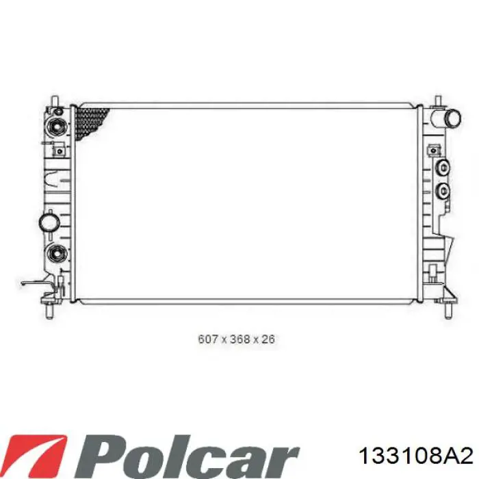 133108A2 Polcar радіатор охолодження двигуна