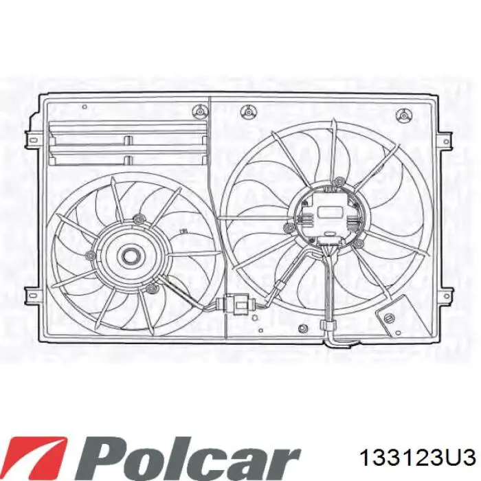 133123U3 Polcar Вентилятор системи охолодження правий