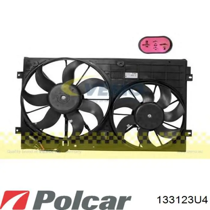 133123U4 Polcar електровентилятор охолодження в зборі (двигун + крильчатка, лівий)